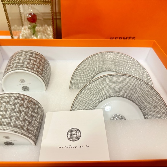 Authentic Hermes Mosaique au 24 tea cup and saucer - Picture 4 of 5